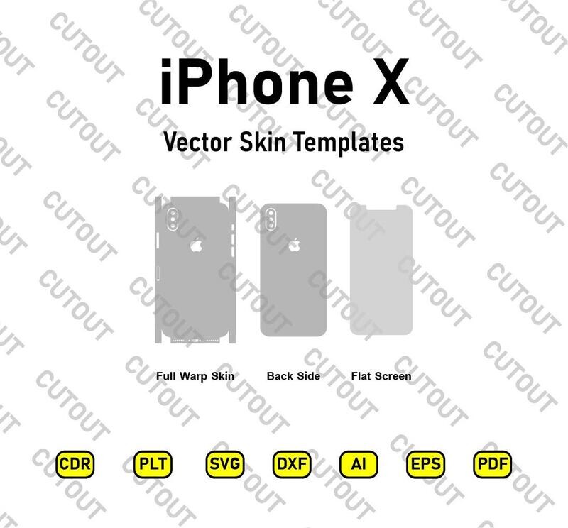 iPhone X Vector Skin Templates