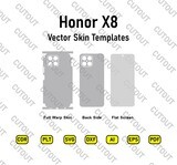 X8-Vektor-Skin-Vorlagen zu Ehren