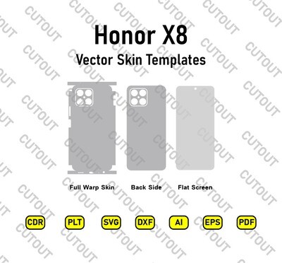 Honor X8 Vector Skin Templates