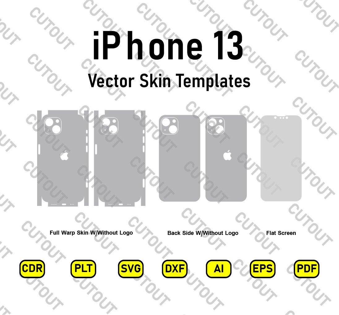 iPhone 13 Vector Skin Templates