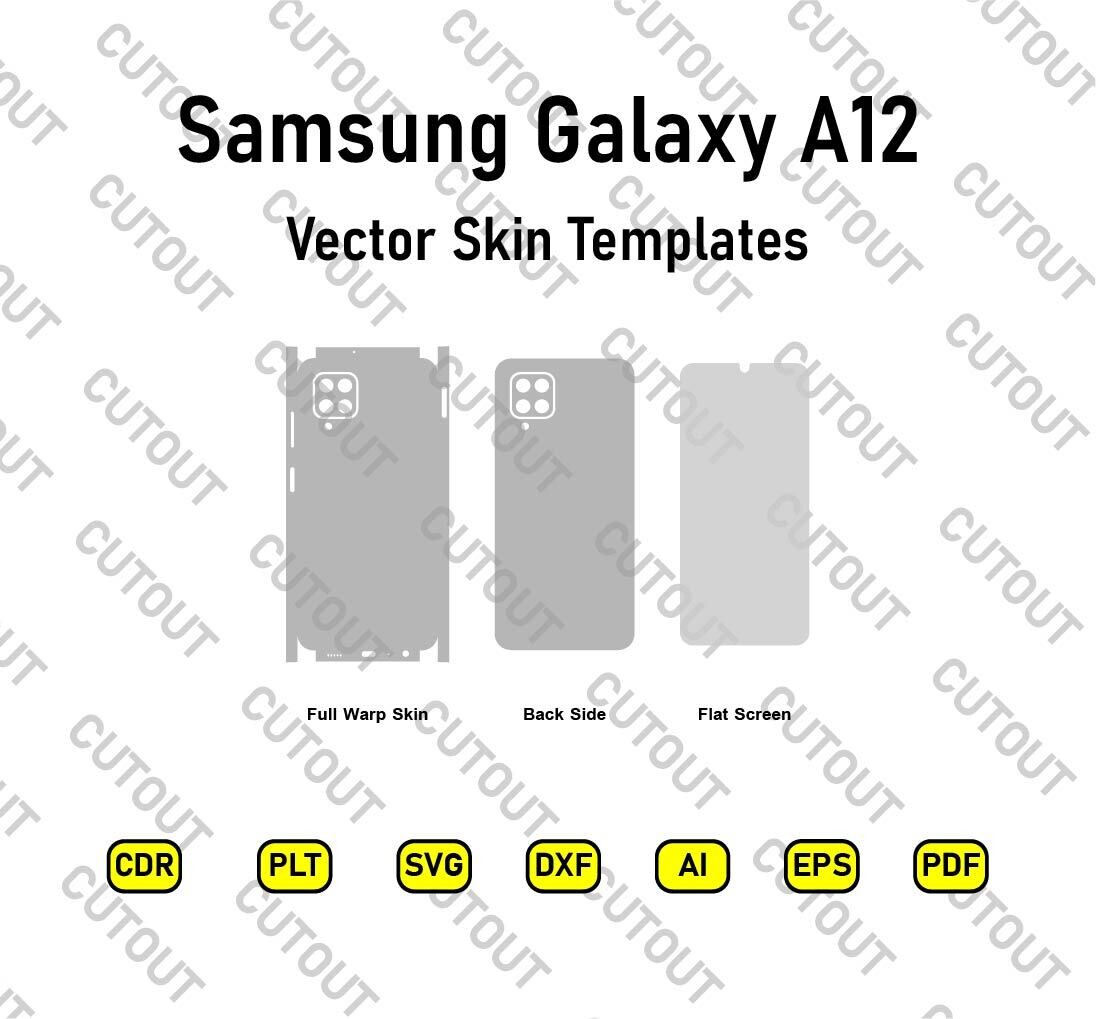 Samsung Galaxy A12 Vector Skin Templates