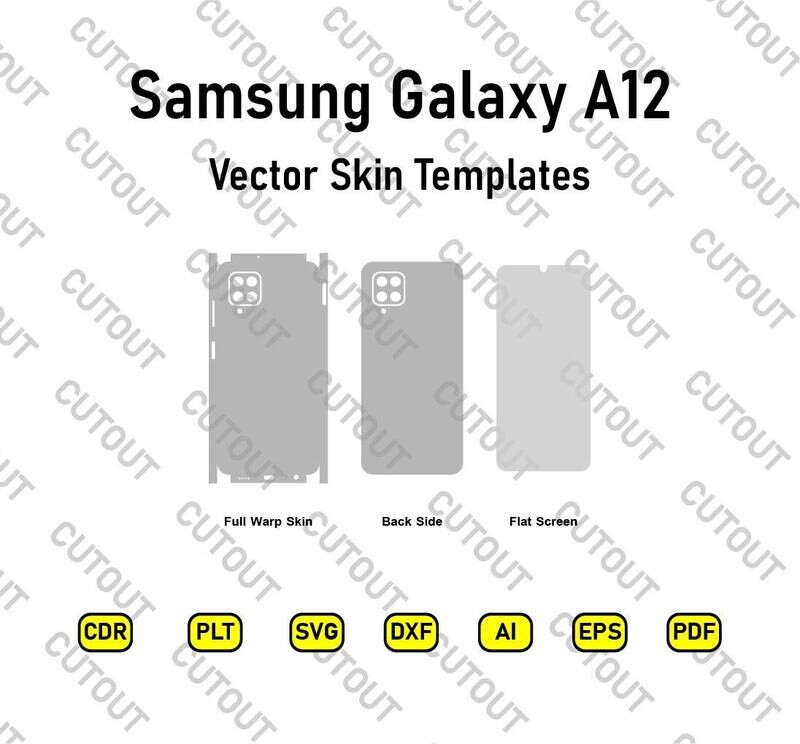 Samsung Galaxy A12 Vector Skin Templates
