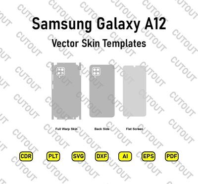 Samsung Galaxy A12 Vector Skin Templates