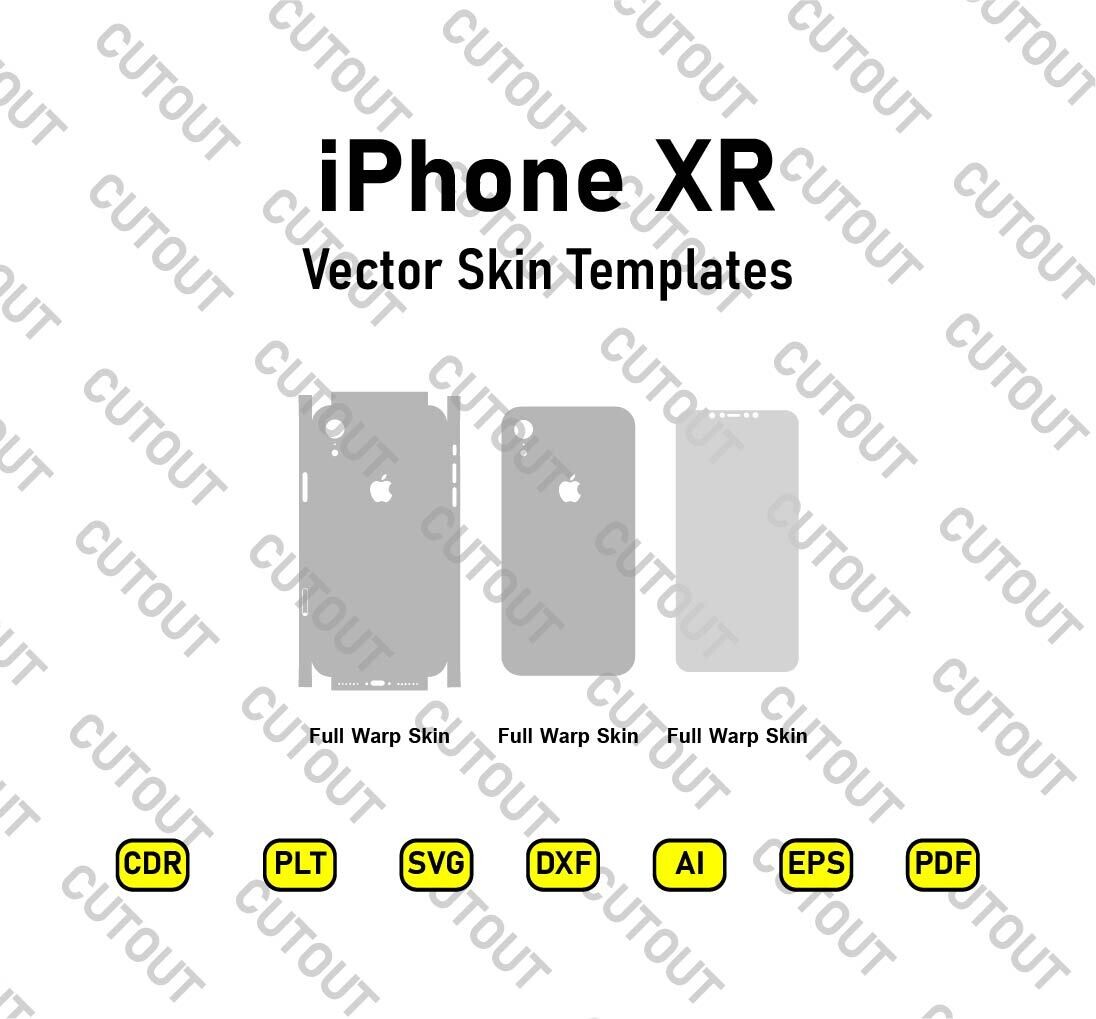 iPhone XR Vector Skin Templates