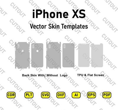iPhone XS Vector Skin Templates