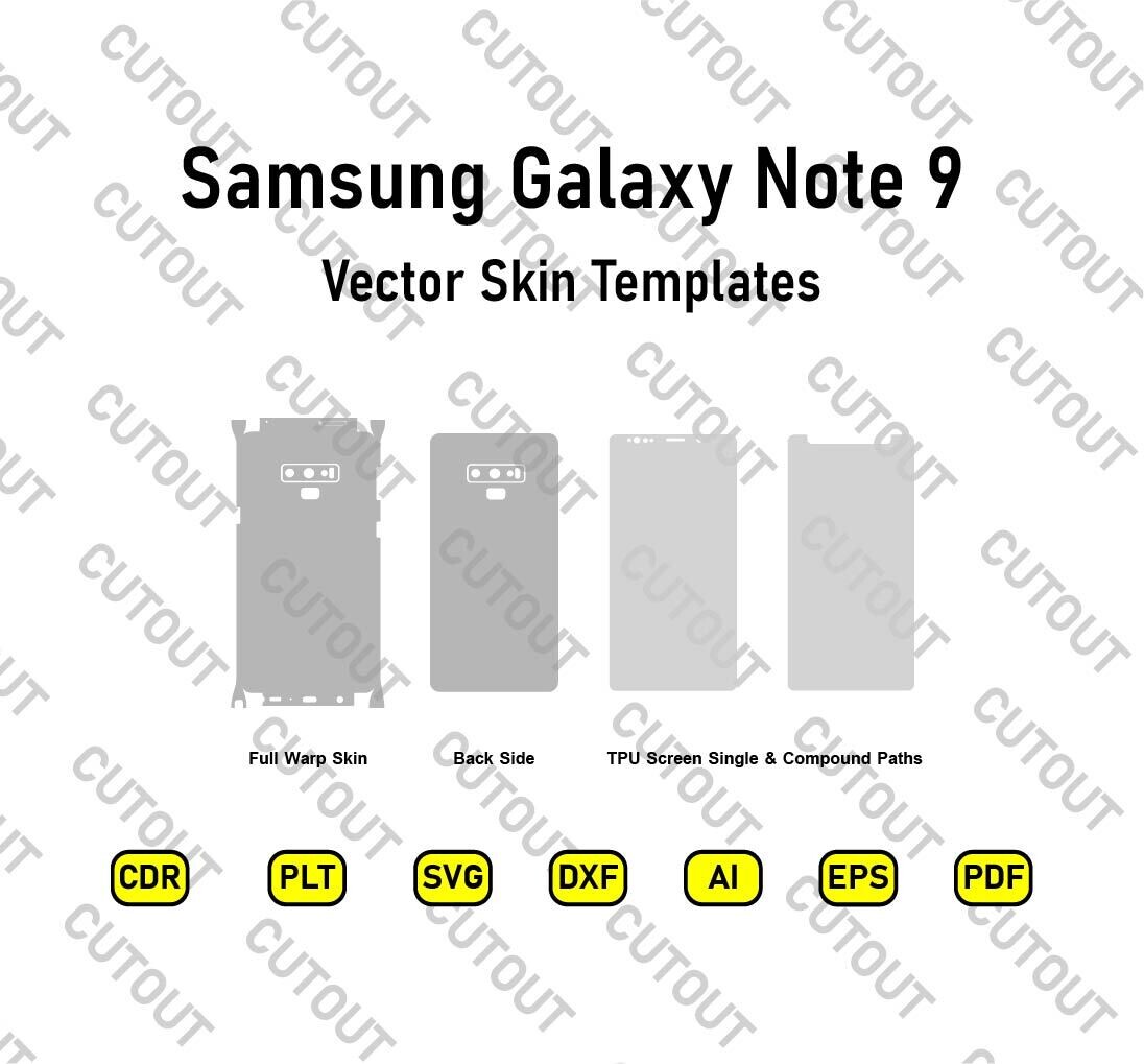 Samsung Galaxy Note 9 Vector Skin Templates
