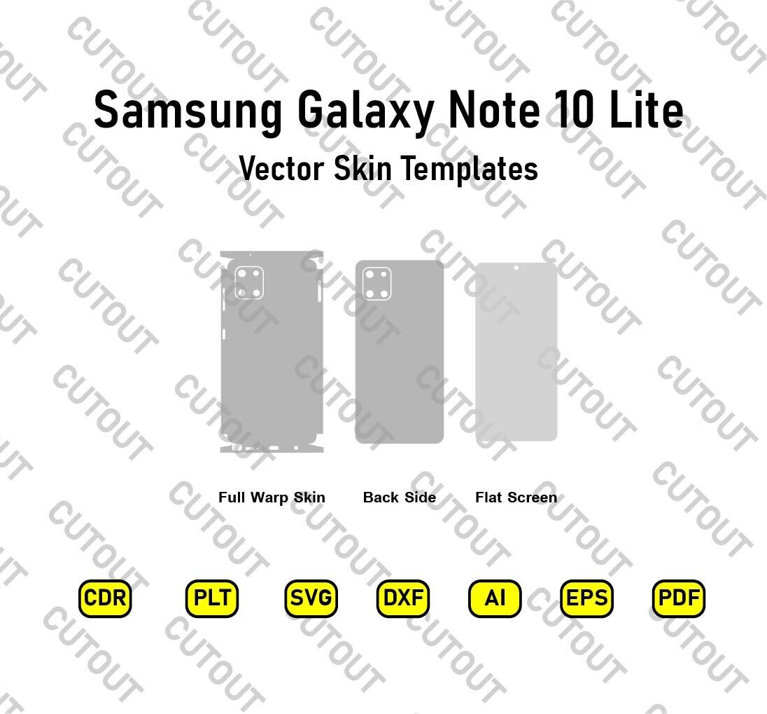 Samsung Galaxy Note 10 Lite Vector Skin Templates
