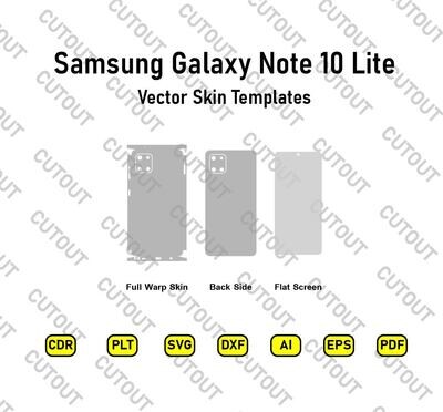 Samsung Galaxy Note 10 Lite-Vektor-Skin-Vorlagen
