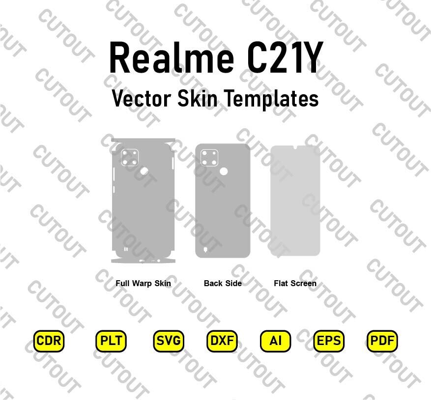 Realme C21Y Vector Skin Templates