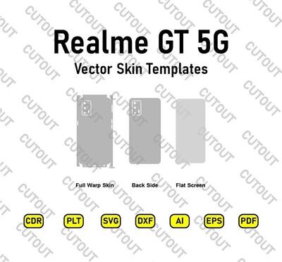 Realme GT 5G Vector Skin Templates
