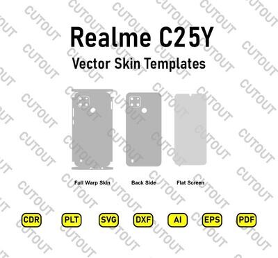 Realme C25Y Vector Skin Templates