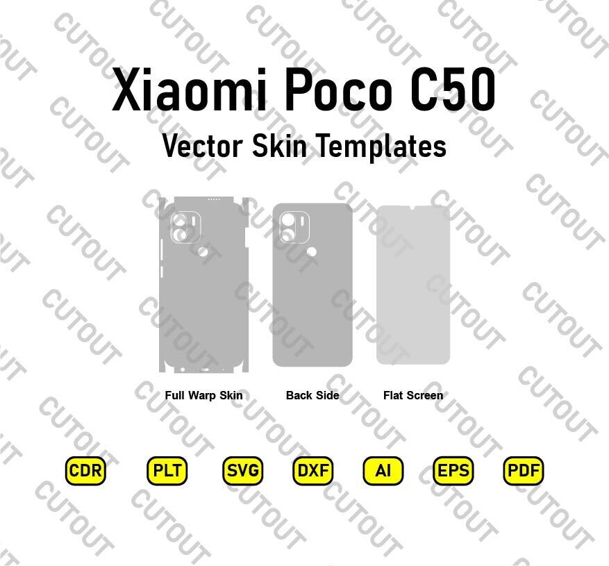 Xiaomi Poco C50 Vector Skin Templates