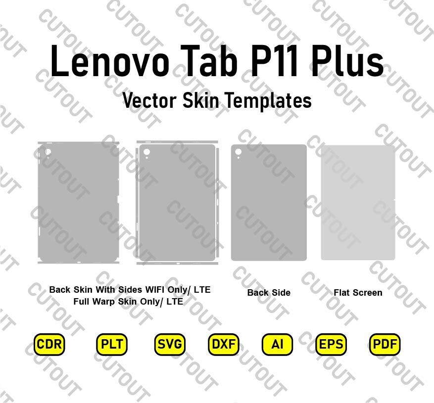 Lenovo Tab P11 Plus Vector Skin Templates