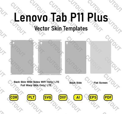 Lenovo Tab P11 Plus Vector Skin Templates