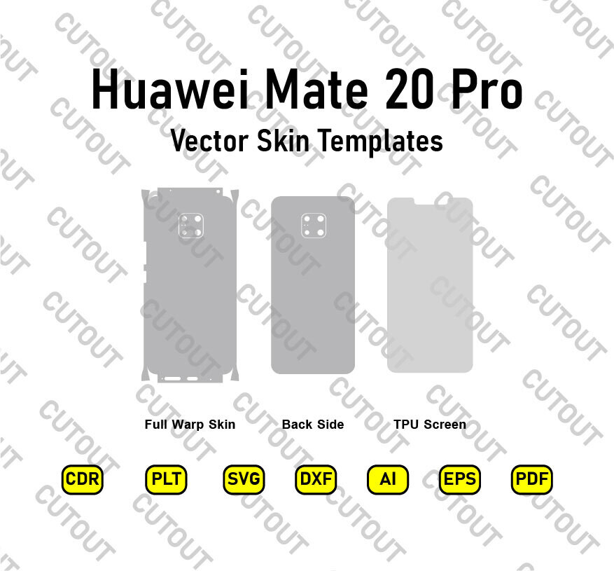 Huawei Mate 20 Pro Vector Skin Templates