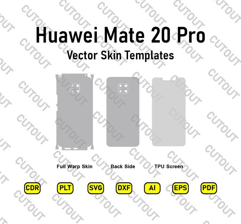 Huawei Mate 20 Pro Vector Skin Templates