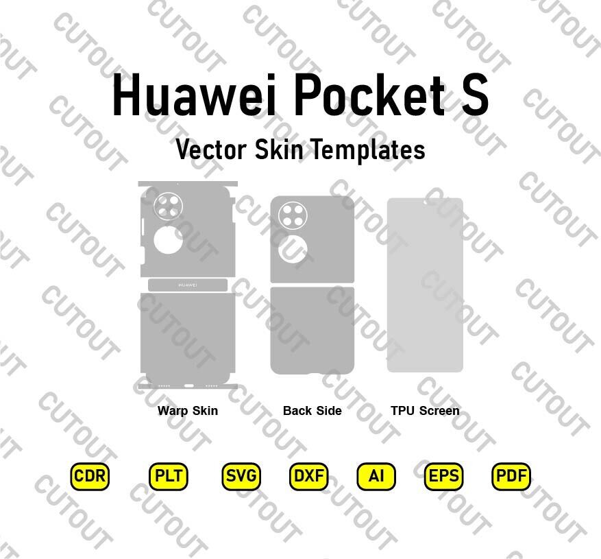 Huawei Pocket S Vector Skin Templates