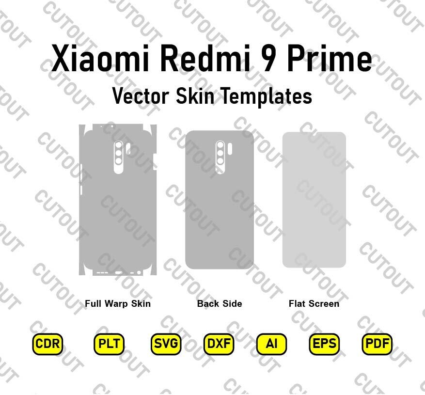 Xiaomi Redmi 9 Prime Vector Skin Templates