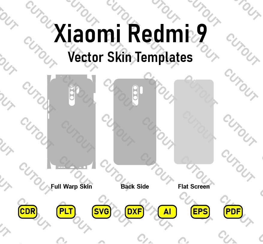 Xiaomi Redmi 9 Vector Skin Templates
