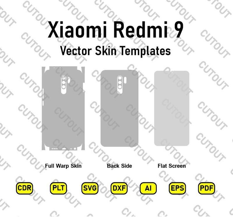 Xiaomi Redmi 9 Vector Skin Templates