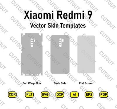 Xiaomi Redmi 9 Vector Skin Templates