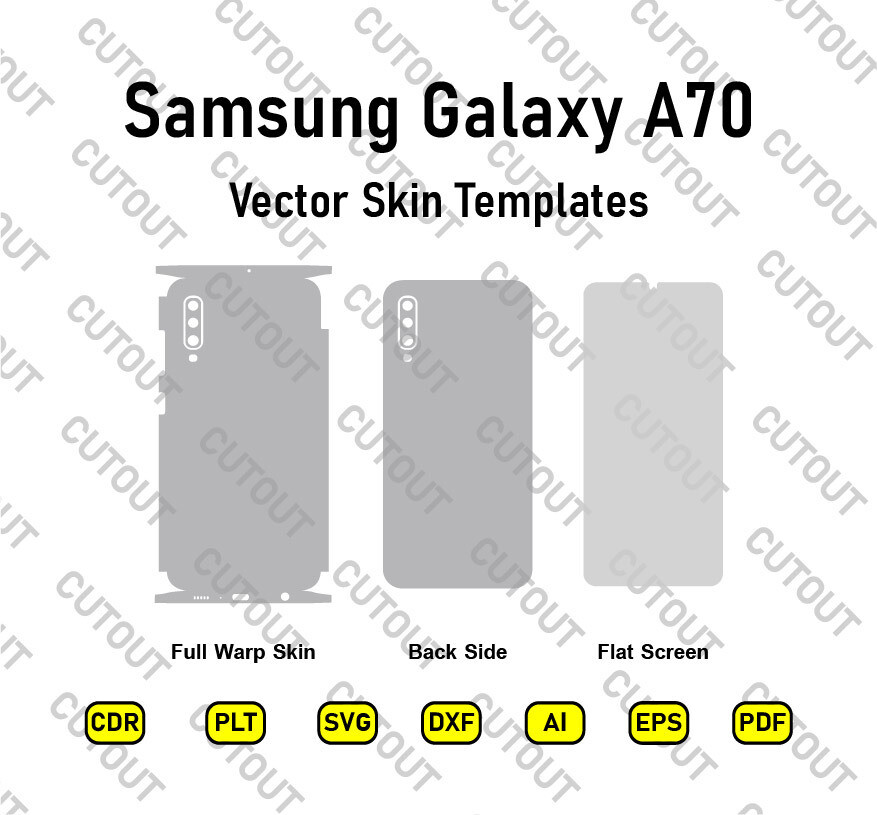 Samsung Galaxy A70 Vector Skin Templates