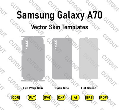 Samsung Galaxy A70 Vector Skin Templates