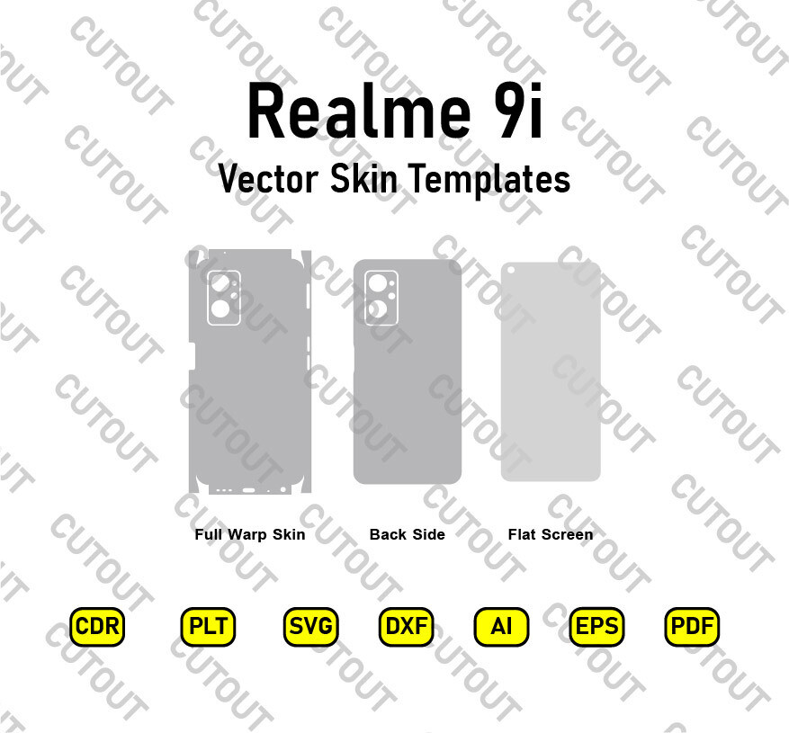 realme 9i Vector Skin Templates