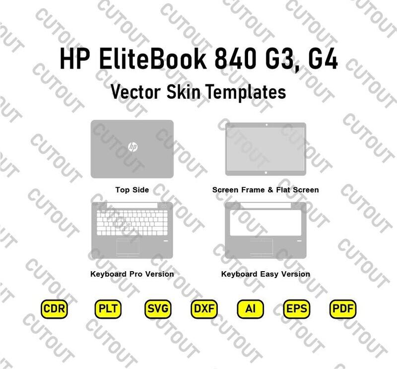 HP EliteBook 840 G3, G4 Vector Skin Templates