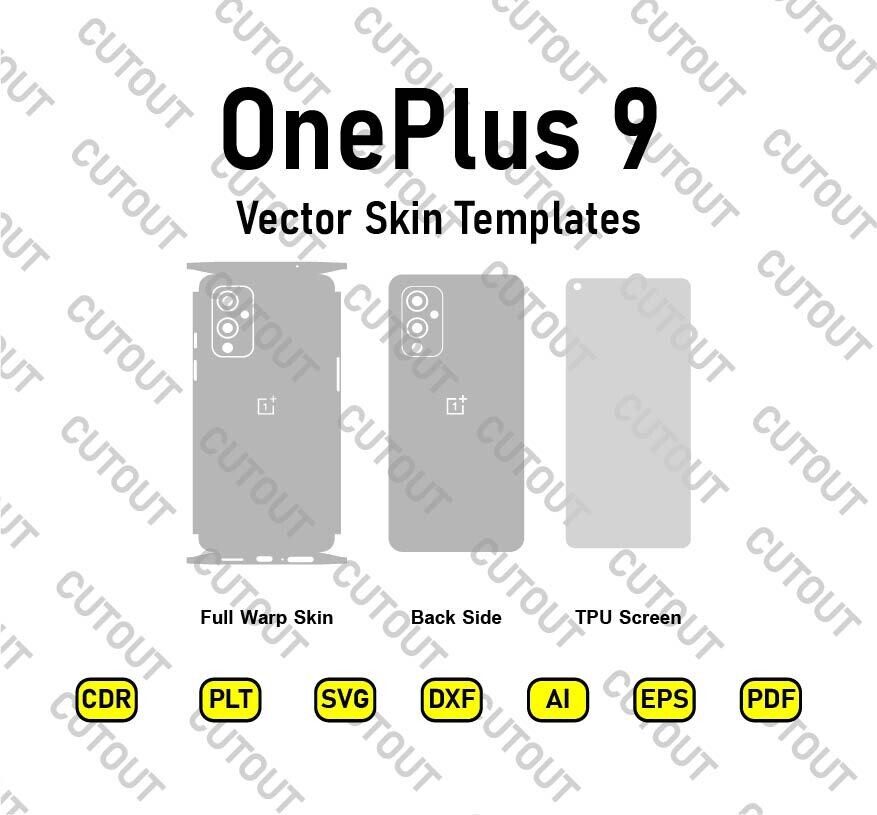 OnePlus 9 Vector Skin Templates