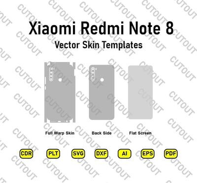 Xiaomi Redmi Note 8 Vector Skin Templates