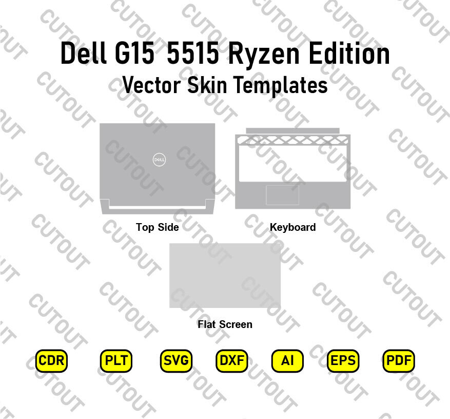 Dell G15 5515 Ryzen Edition Vector Skin Cut Files