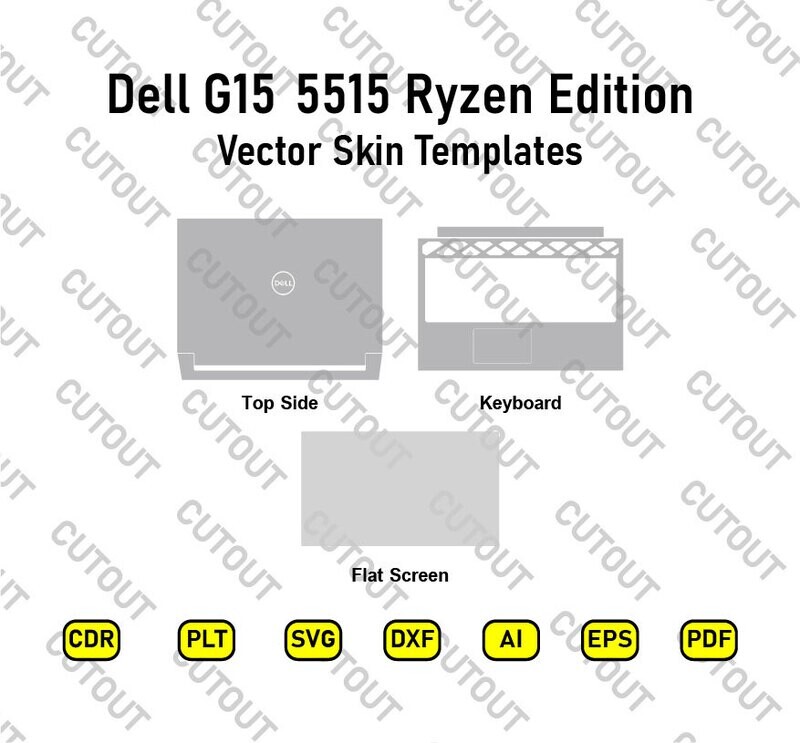 Archivos de corte de máscara vectorial Dell G15 5515 Ryzen Edition