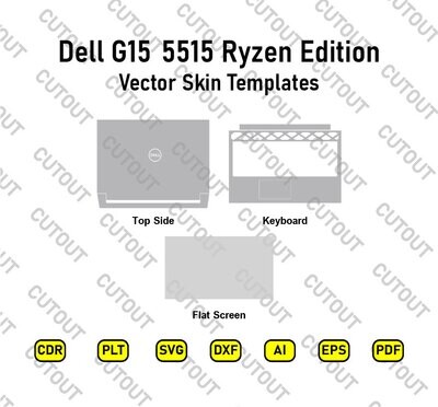 Archivos de corte de máscara vectorial Dell G15 5515 Ryzen Edition