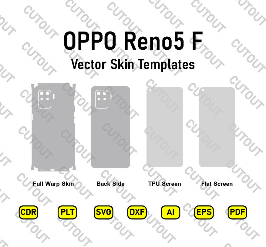 Oppo Reno5 F Vector Skin Templates Cut Files
