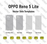 Archivos cortados de plantillas vectoriales de Oppo Reno 5 Lite