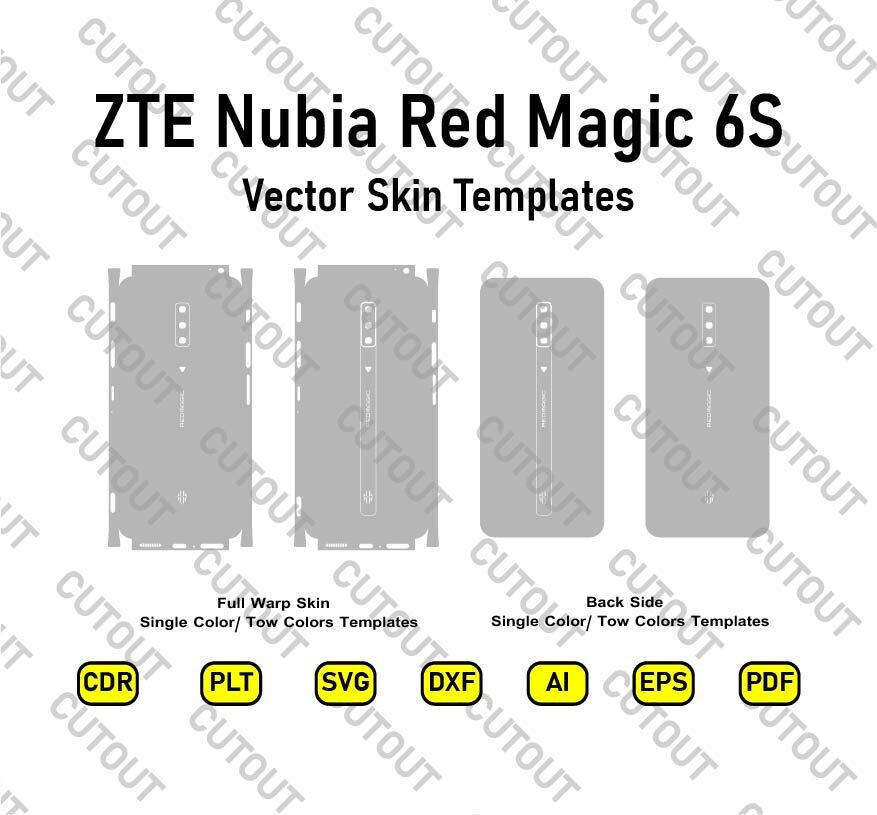 ZTE nubia Red Magic 6s Vector Skin Cut Files