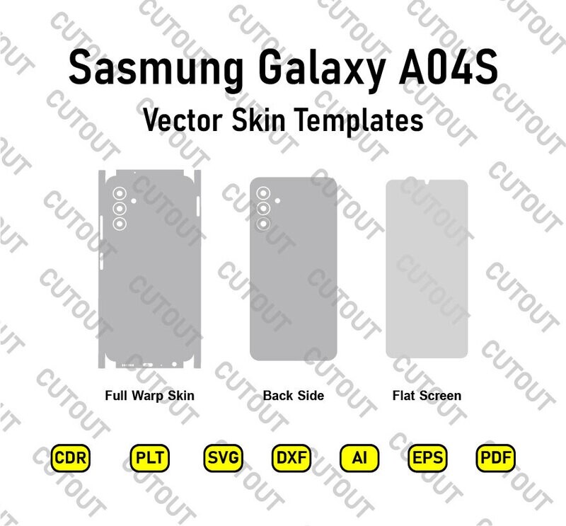 Samsung Galaxy A04S Vector Skin Cut Files