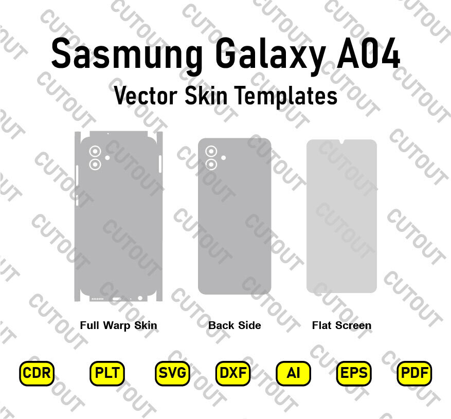Samsung Galaxy A04 Vector Skin Cut Files