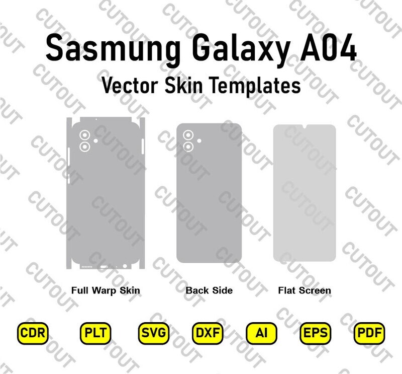 Samsung Galaxy A04 Vector Skin Cut Files