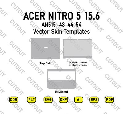 Acer Nitro 5 15.6 AN515 43/44/54 Vector Skin Cut Files