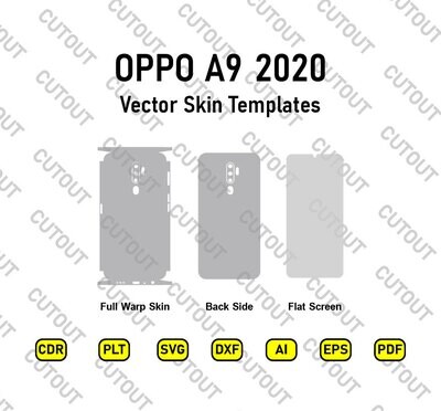Archivos de corte de piel vectorial OPPO A9 2020