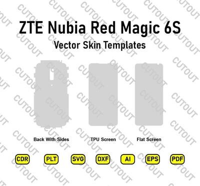 Archivos de corte de piel vectorial para ZTE nubia Red Magic 6s