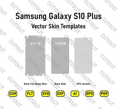 Archivos de corte de piel vectorial Samsung Galaxy S10 Plus