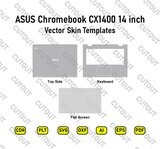 Archivos de corte de piel vectorial ASUS Chromebook Cx1400 de 14 pulgadas