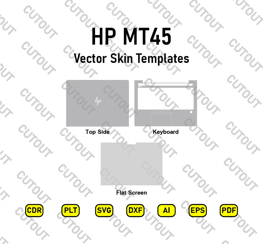 HP MT45 14 inch Vector Skin Cut Files
