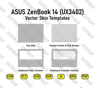 Archivos de corte de piel vectorial ASUS ZenBook 14 ux3402