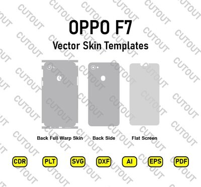 OPPO F7 Vector Skin Cut Files