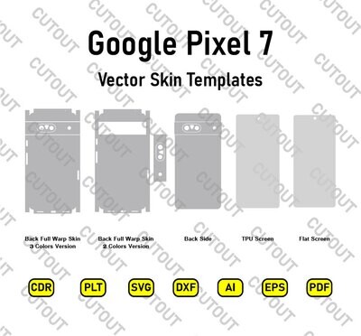 Google Pixel 7-Vektor-Skin-Vorlagen