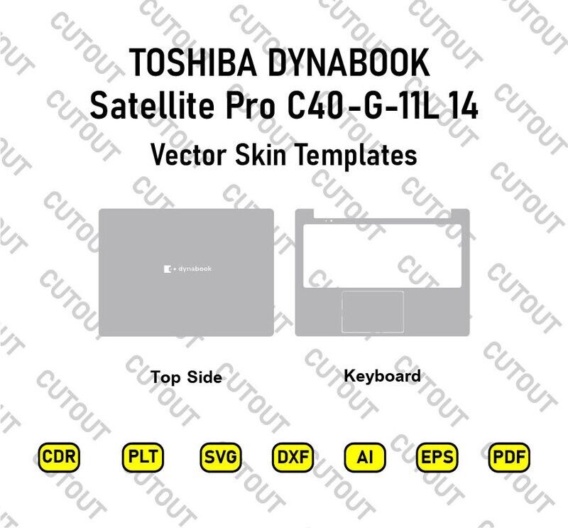 DynaBook Satellite Pro C40-g-11L (14) Archivos de corte de piel vectorial